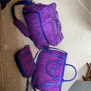 Vera Bradley 3pc set. Grand traveler bag, large tote, and cross body. No wear!